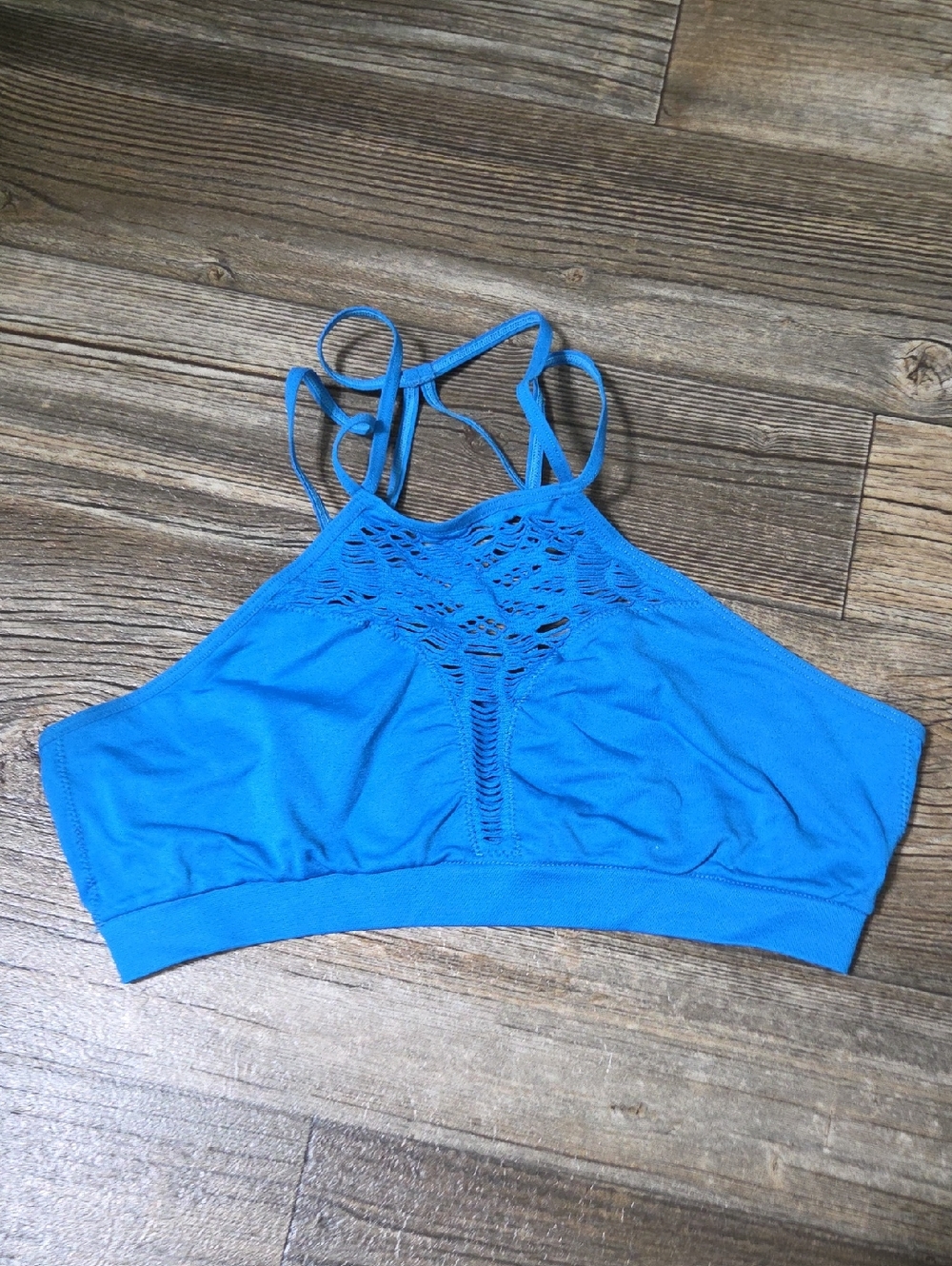 Victoria's Secret Bright Blue Lounge High Neck Bralette